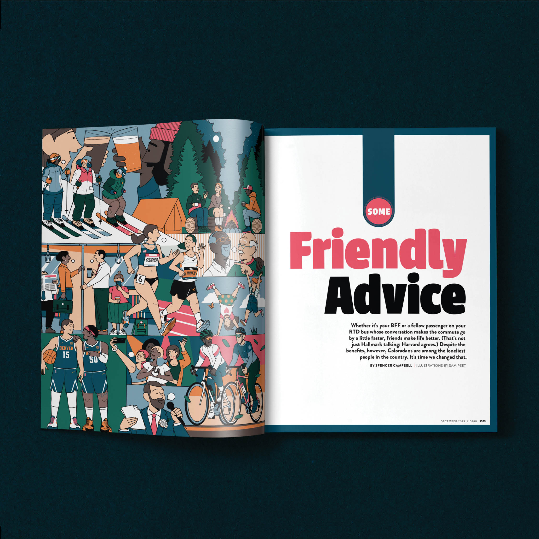 Friendly Advice Layout Design 5280 Magazine
